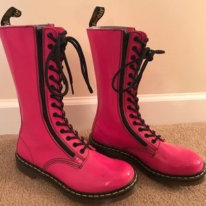 Dr. Martens, hot pink patent leather- never worn